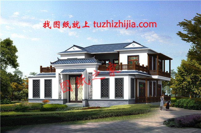 15×14米二層農(nóng)村四合院設(shè)計(jì)，秒殺各種洋別墅