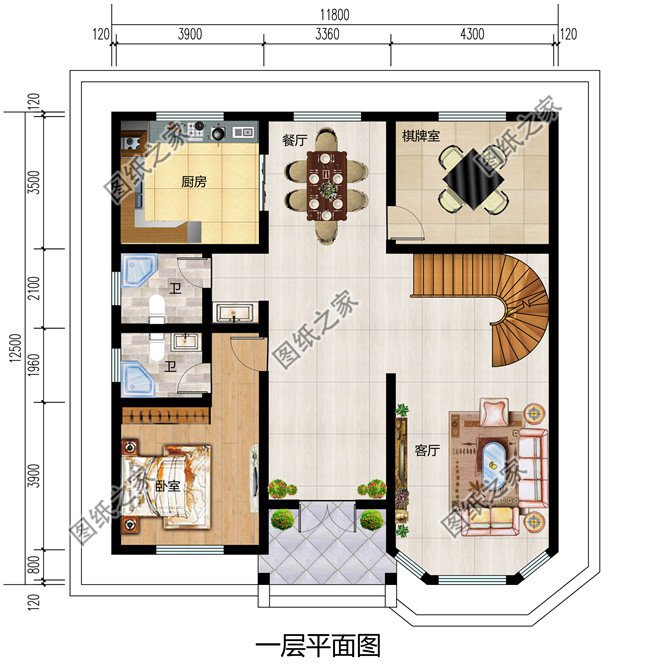 經(jīng)典20萬左右二層別墅設(shè)計圖紙，造型頗具設(shè)計感的小別墅