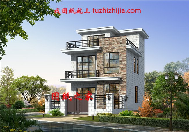 10款宅基地進(jìn)深8米自建房設(shè)計(jì)圖，二層三層都有，一定有你喜歡的