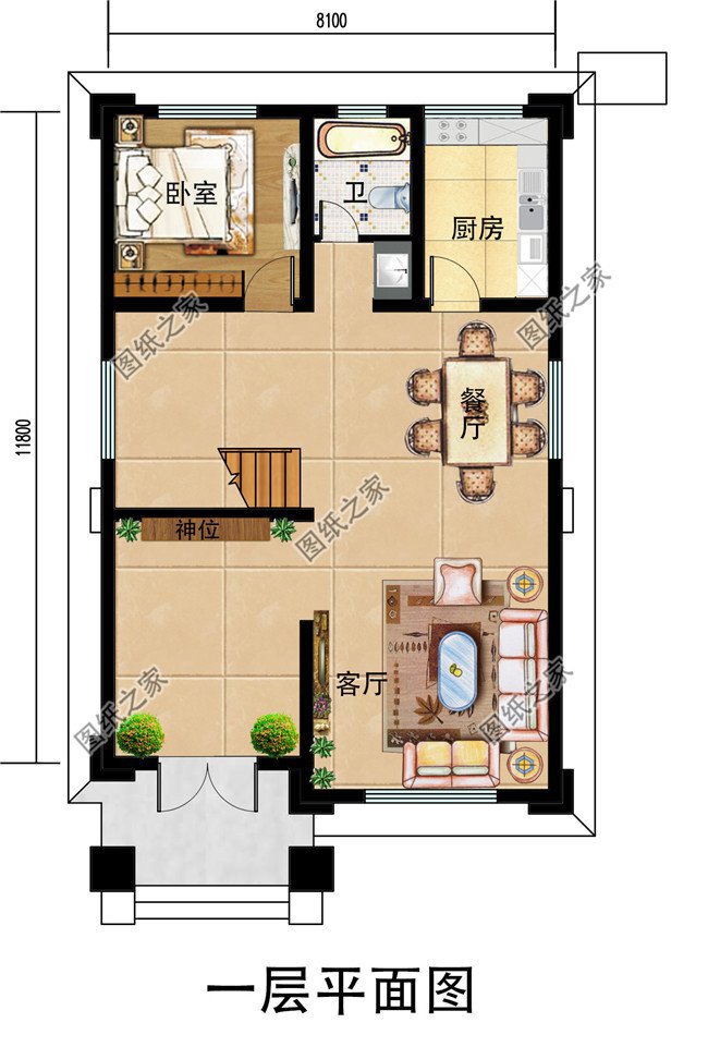 10款占地100平左右農(nóng)村別墅設(shè)計(jì)戶型圖，小宅基地建出大效果