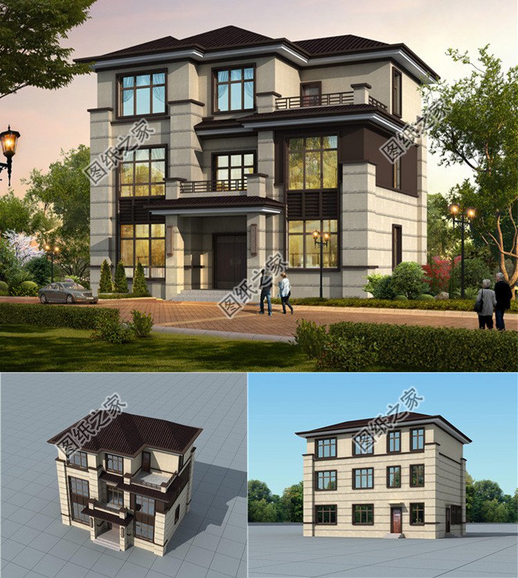 141平別墅方米三層豪華新中式別墅