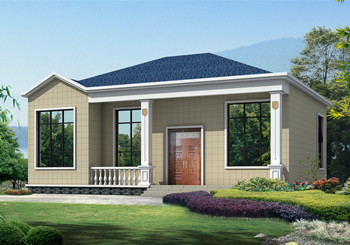 簡單一層四開間小別墅設(shè)計圖片，4臥2廳帶玄關(guān)