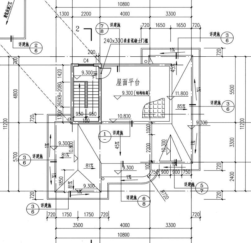 120平三層三間別墅房屋設(shè)計(jì)圖，外觀簡(jiǎn)單、大氣