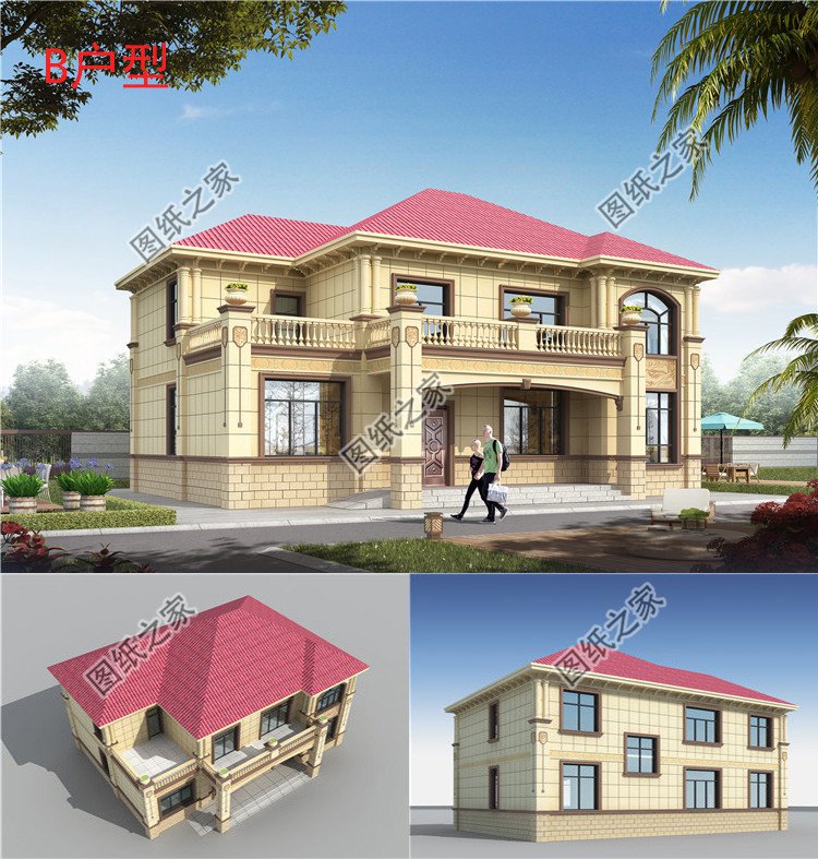 二層四間歐式別墅設計圖