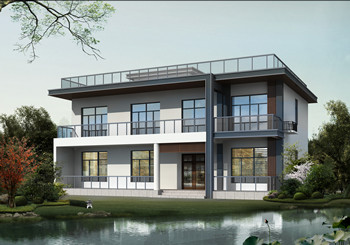 獨(dú)棟兩層四開間別墅設(shè)計(jì)圖方案，現(xiàn)代風(fēng)格，簡約大氣，時尚前衛(wèi)