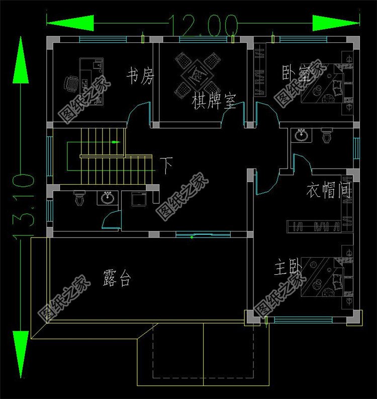 三層農(nóng)村自建房三層戶(hù)型圖