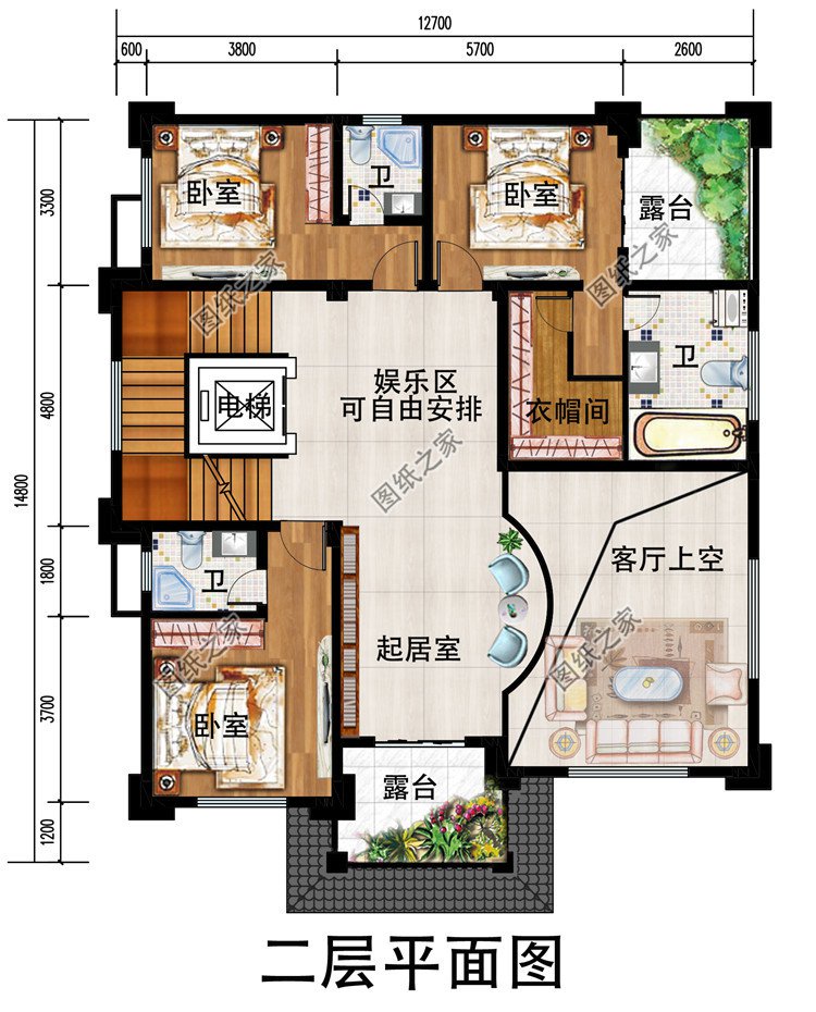 人氣頗高的三層新中式別墅方案，五種戶型，五種尺寸