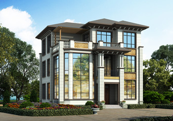 帶地下室的三層別墅圖紙豪宅設計，復式挑空戶型圖方案