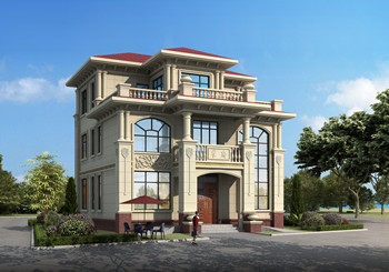 農(nóng)村二層半樓房效果圖及全套設計圖紙，自建房簡單實用