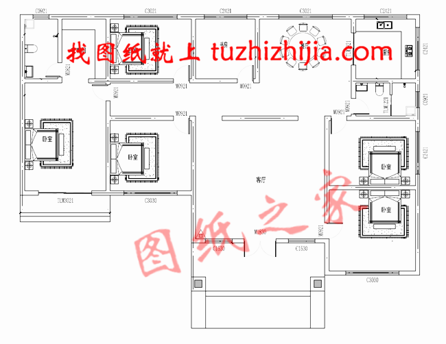 五套鄉(xiāng)下建房一層戶型圖，蓋好驚艷全村