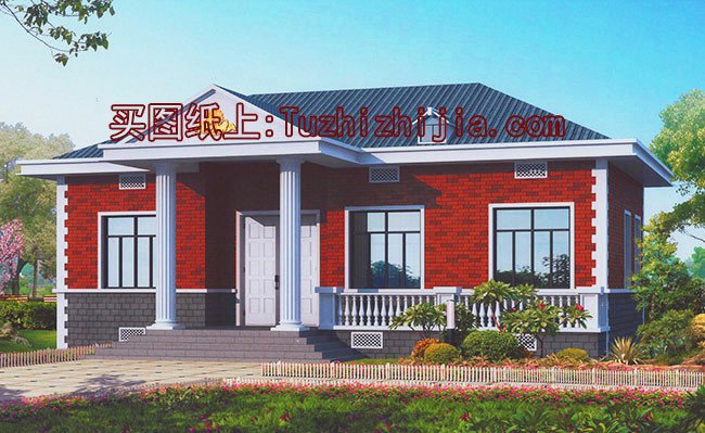 4款120平米左右農(nóng)村小平房圖，造價10萬左右，鄰居紛紛效仿