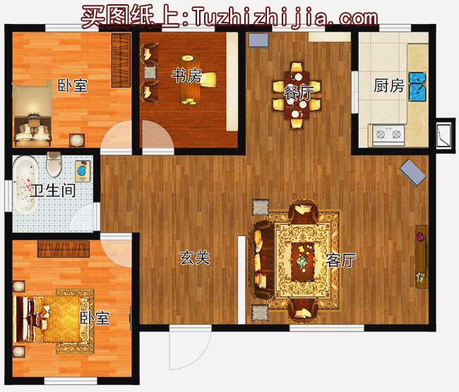 4款120平米左右農(nóng)村小平房圖，造價10萬左右，鄰居紛紛效仿