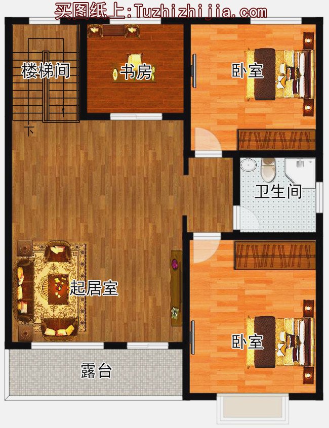 3款火爆了朋友圈的二層樓設(shè)計圖紙，造價15萬左右