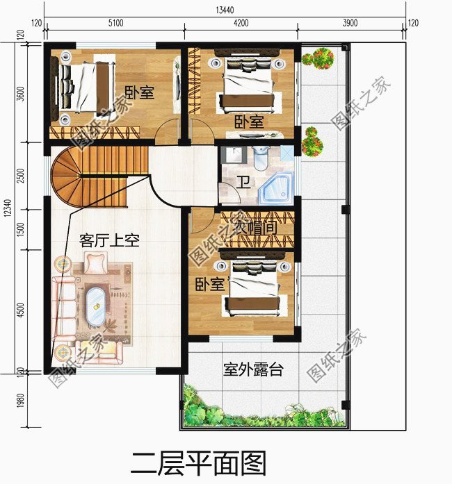 農(nóng)村二層樓簡(jiǎn)單大氣圖紙，讓城里人羨慕吧