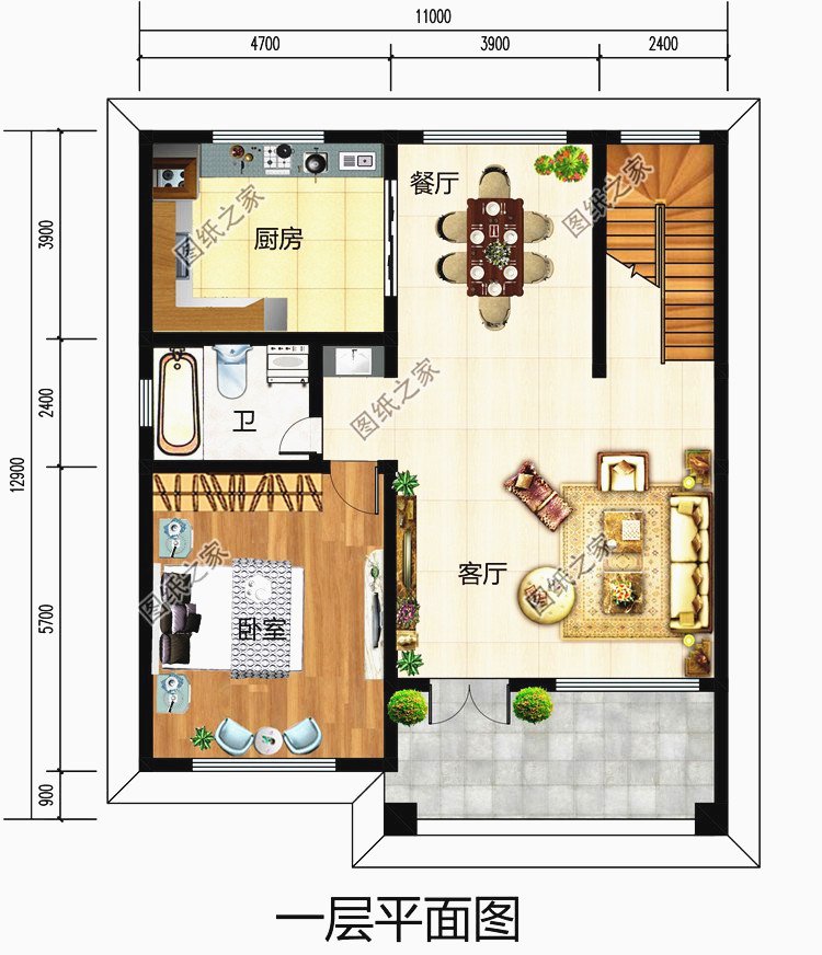 農(nóng)村二層樓簡(jiǎn)單大氣圖紙，讓城里人羨慕吧