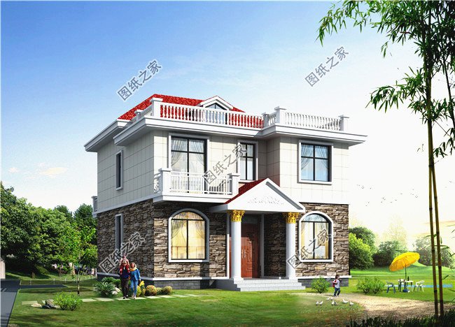 農(nóng)村二層樓簡(jiǎn)單大氣圖紙，讓城里人羨慕吧