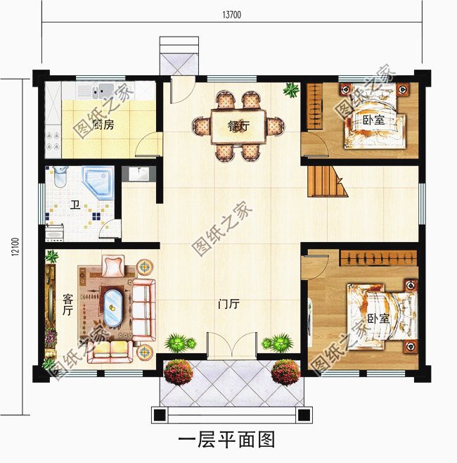 農(nóng)村二層樓簡(jiǎn)單大氣圖紙，讓城里人羨慕吧