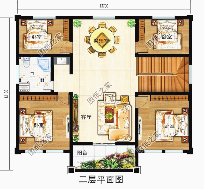 農(nóng)村二層樓簡(jiǎn)單大氣圖紙，讓城里人羨慕吧