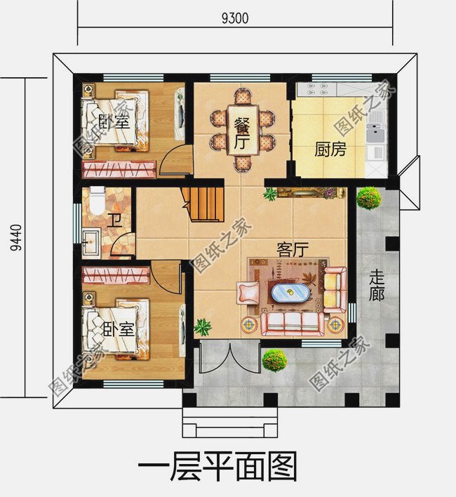 農(nóng)村二層樓房設(shè)計(jì)圖，造價(jià)10萬左右，經(jīng)濟(jì)又劃算