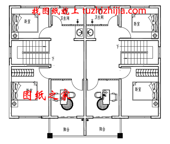 適合兄弟二人合建的雙拼別墅設(shè)計圖，經(jīng)濟實用，蓋好后驚艷全村