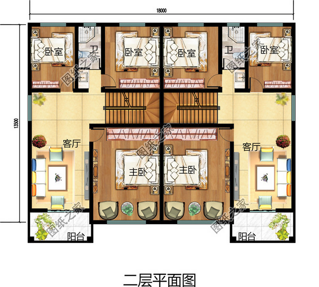 適合兄弟二人合建的雙拼別墅設(shè)計圖，經(jīng)濟實用，蓋好后驚艷全村