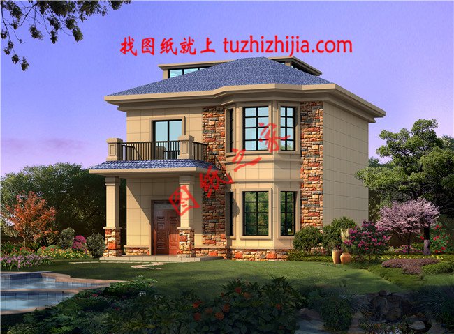 農(nóng)村9米*9米建房圖，5套小戶型別墅超好看！