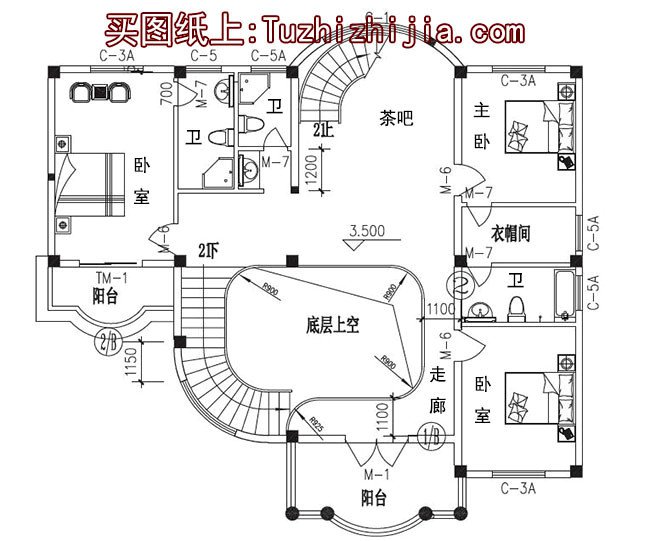 3款三層半四層別墅設計圖紙，造價50萬左右，布局簡直沒得挑
