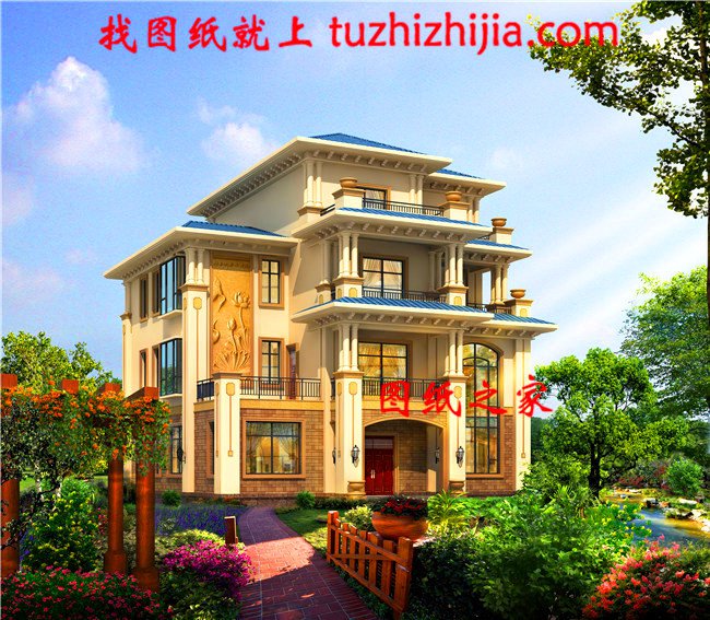 3款三層半四層別墅設計圖紙，造價50萬左右，布局簡直沒得挑