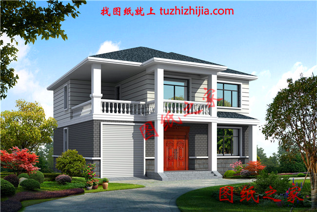 農(nóng)村120平方二層小樓圖，不用借錢(qián)就能建，忍不住推薦