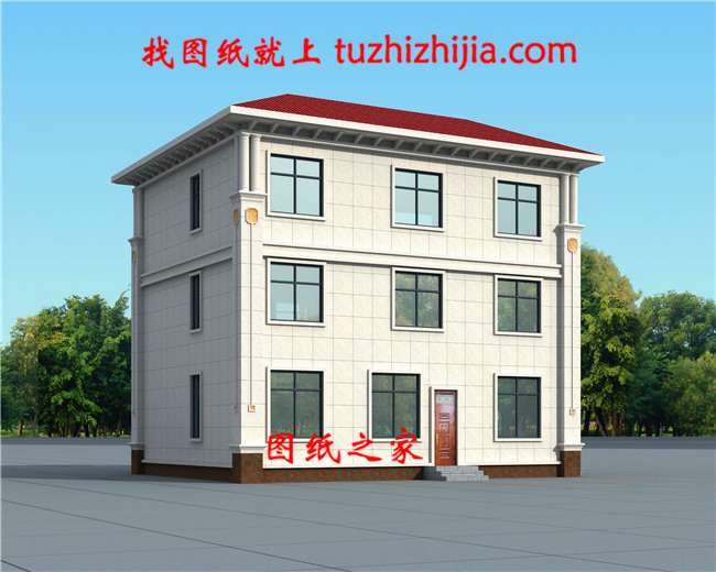 農村新式三層樓圖片，造價最低25萬，做村里最靚的房