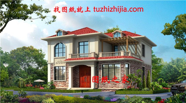 4套農(nóng)村二層樓房普通設(shè)計圖，造價13萬左右，風(fēng)格齊全，造價低