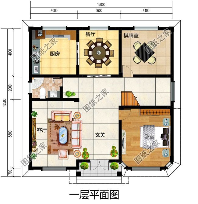 4套農(nóng)村二層樓房普通設(shè)計圖，造價13萬左右，風(fēng)格齊全，造價低