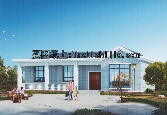 一層簡約自建房設(shè)計圖紙，造價不高，父母養(yǎng)老正合適