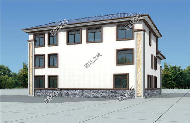 3套三層別墅大戶型方案，有效果圖和平面圖，過完年就建