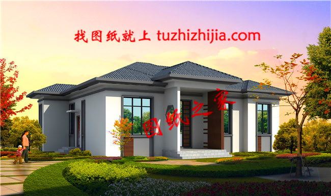 現(xiàn)代農(nóng)村一層平房圖片，簡單大氣，看一眼你就忍不住想建