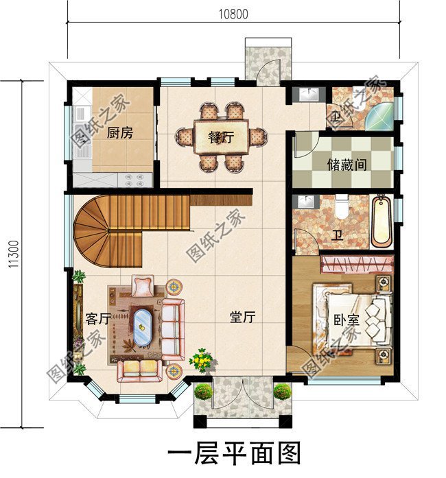 農(nóng)村二層半小戶型別墅設(shè)計(jì)圖，建一棟絕對(duì)是人生贏家