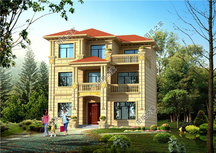 農(nóng)村20萬(wàn)元三層小樓效果圖，同學(xué)看了都羨慕
