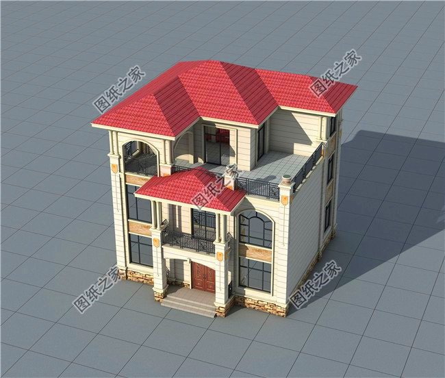 農村三間三層自建房圖，外觀時尚布局講究，經得起時間的考驗