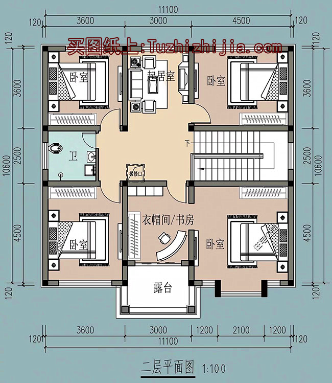 9米x12米農(nóng)村自建房圖，戶型方正，建房前一定要了解