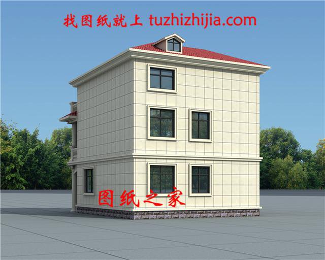 農村三層帶陽臺外觀圖，時尚大氣，我都想建了