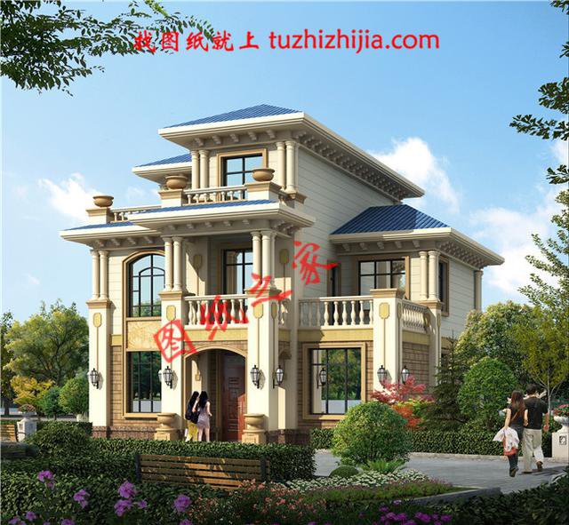 農村三層帶陽臺外觀圖，時尚大氣，我都想建了