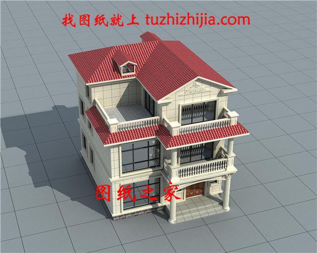 農村三層帶陽臺外觀圖，時尚大氣，我都想建了