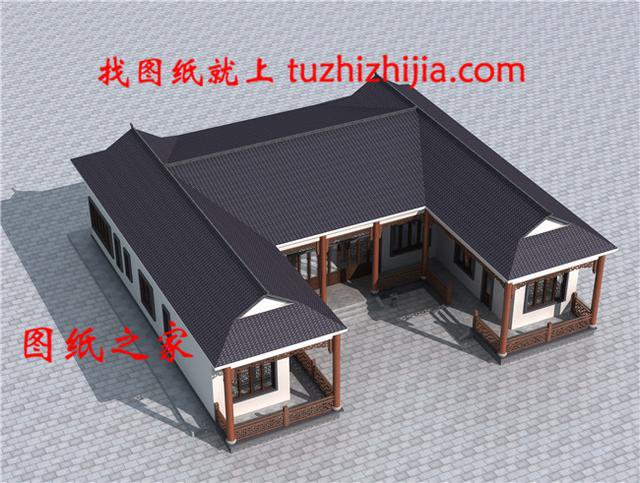 農(nóng)村一層自建房帶小院，帶效果圖和戶型圖，建房前必看