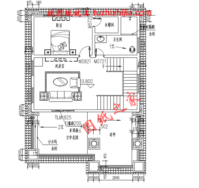 8*12自建房設(shè)計(jì)圖，外觀洋氣，簡(jiǎn)單實(shí)用