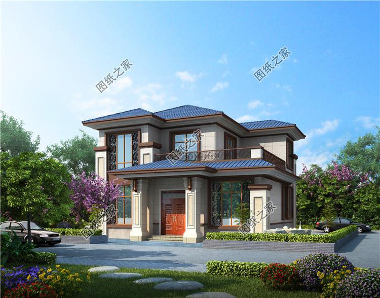 農(nóng)村自建二層樓圖，新穎大氣，你想要的樣子都有