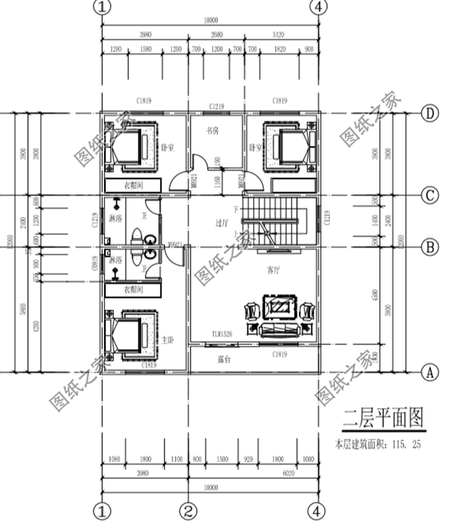 農(nóng)村10x12米三層自建房設(shè)計(jì)圖給你備好了，是土豪的點(diǎn)進(jìn)來