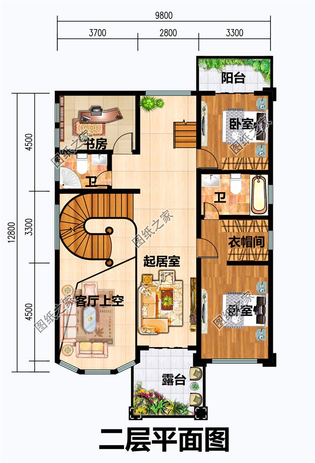 4套三層帶陽臺別墅設(shè)計圖，準備建房的朋友可千萬別錯過