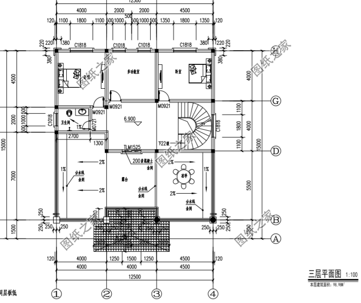 在農(nóng)村建普通三層三間樓房怎么建呢？快快收藏圖紙起來