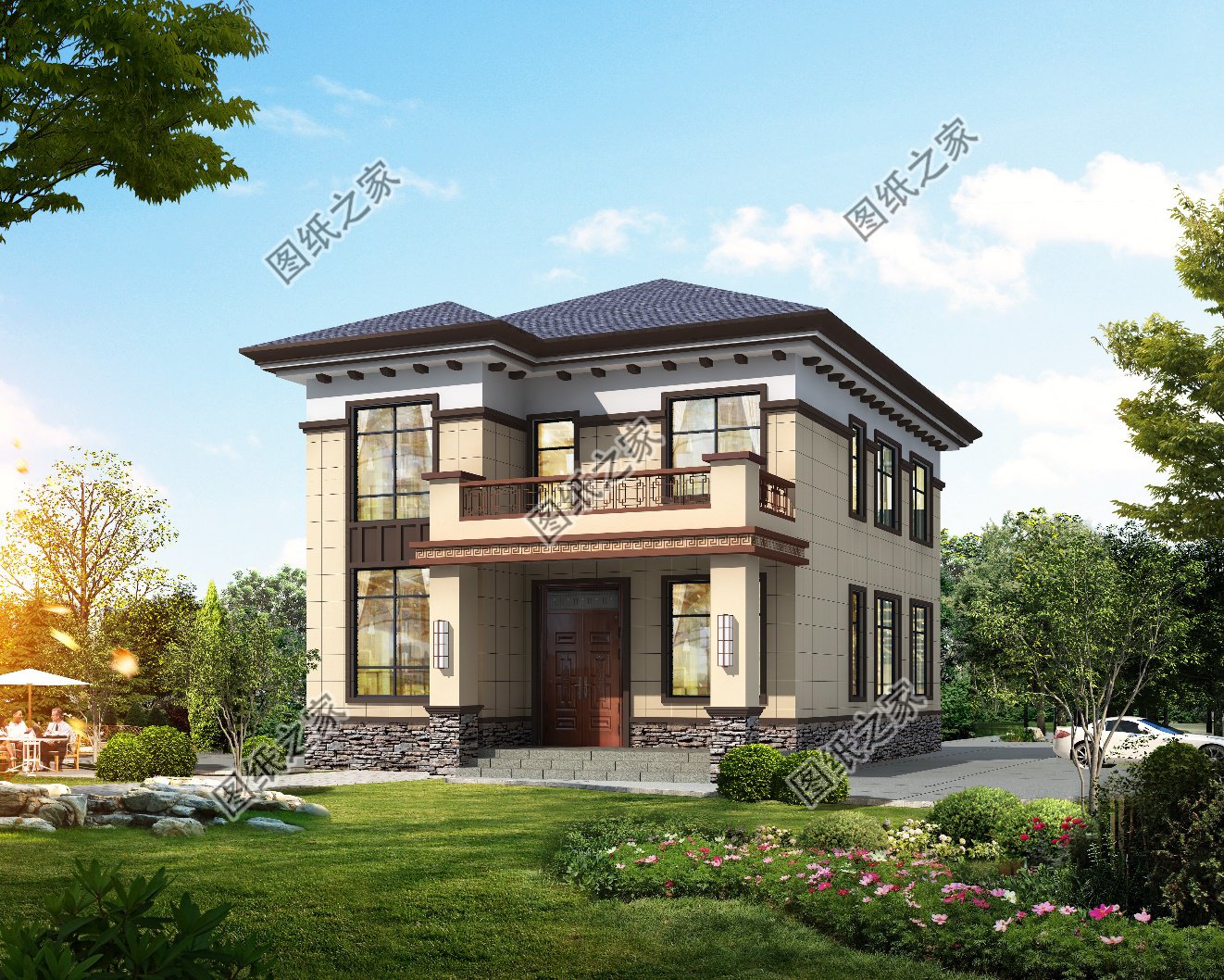 4棟不同風(fēng)格的鄉(xiāng)村美墅，占地百平左右，小基地也能建，照樣驚艷