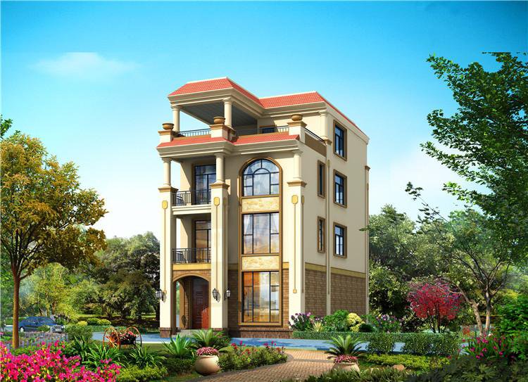 南方農(nóng)村三層半房屋圖，外觀時(shí)尚大氣，這才是五年內(nèi)最好的投資